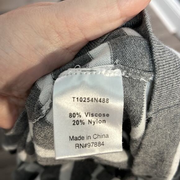 Tart Gray and White Striped Cowl Neck Sweater Dress Size Small - Picture 8 of 9